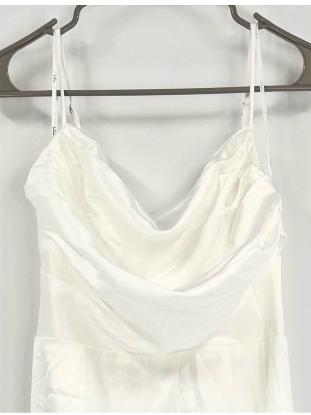 Lulus Lovely Endearment White Satin Sleeveless Backless Maxi Dress, Size M, NWT - Picture 8 of 14